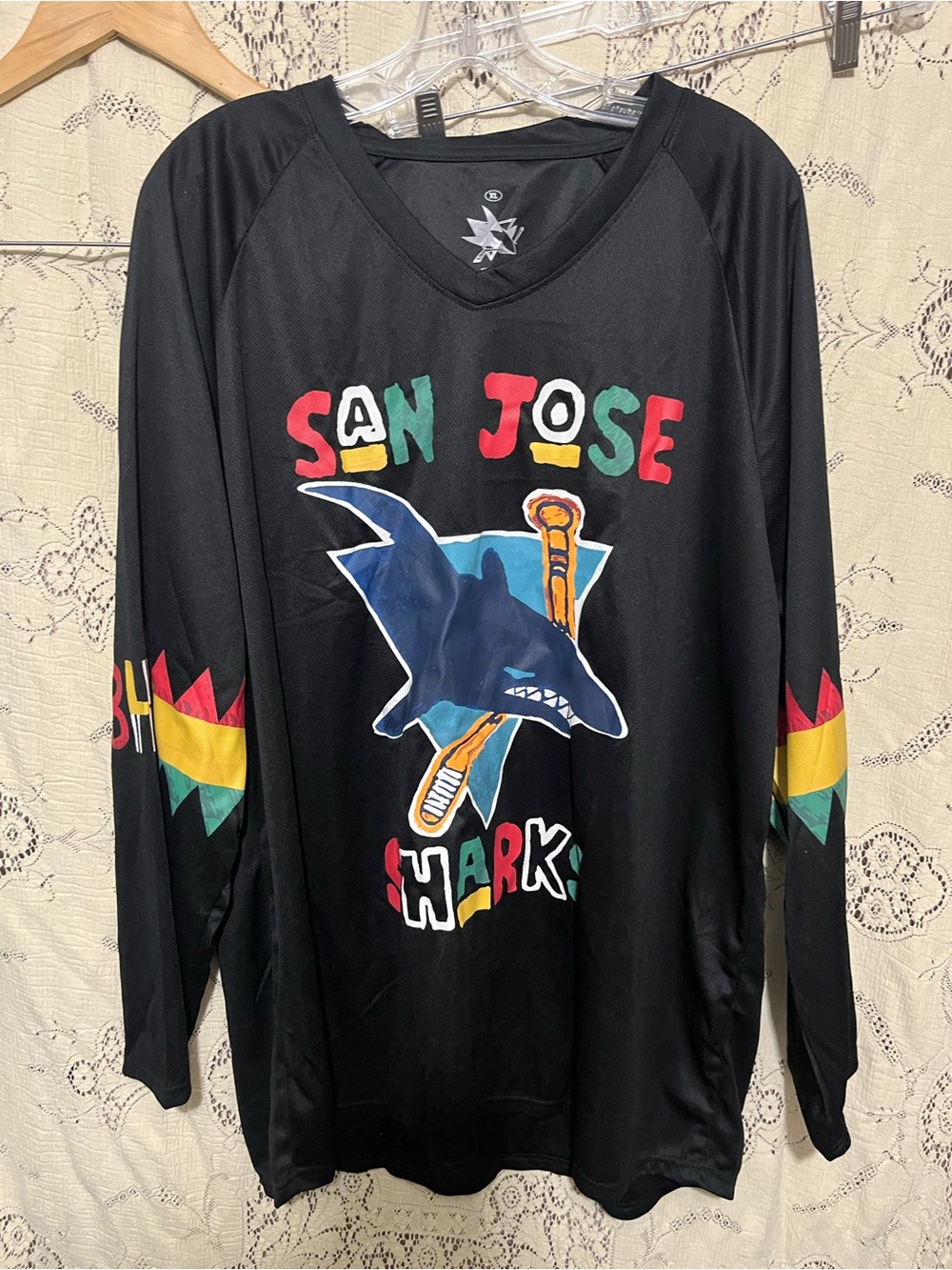 San Jose Sharks: Black History Month (BHM) promotional "shirsey" jersey